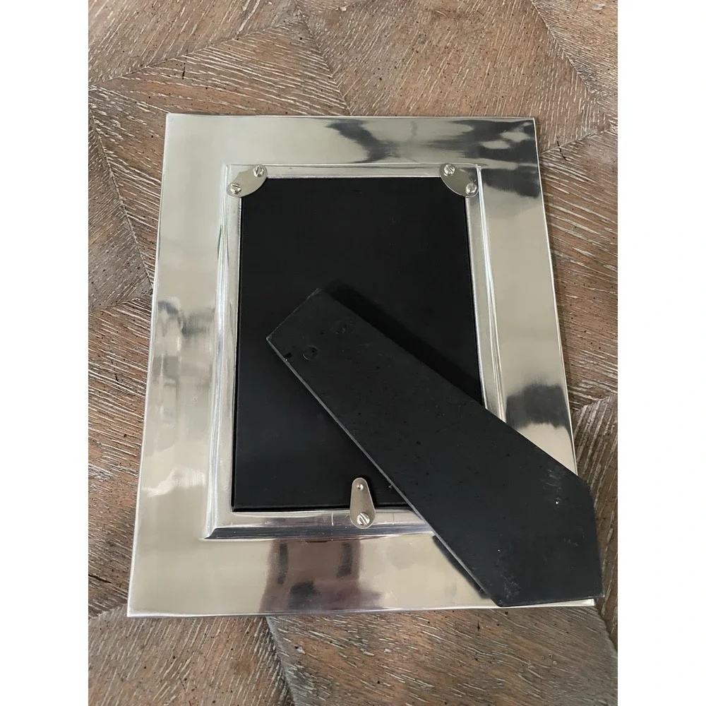 Vtg Pier 1 Contemporary Pewter Swirl Picture‎ Frame 7.5x9.5